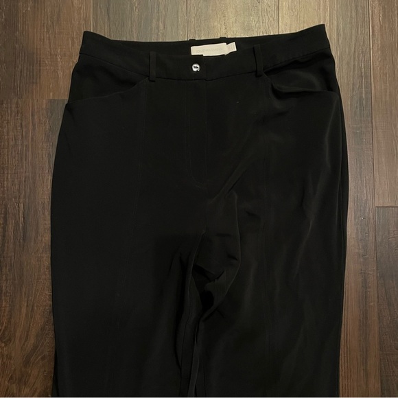 Jonathan Simkhai Women\'s Black High-Rise Front Slit Dress Pants Size 6